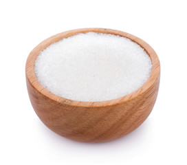 MonosodiumGlutamate (MSG or E621) on wooden bowl
