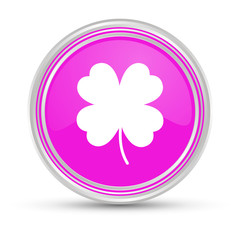 Pinker Button - Kleeblatt