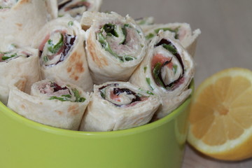 wrap au saumon fumé