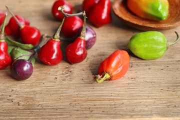 Spicy red chili peppers