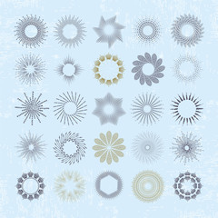 Rays and starburst design elements