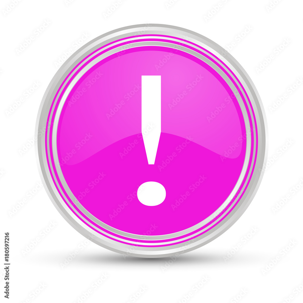 Poster pinker button - ausrufezeichen