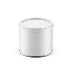 White small metal Tin can packaging Mockup for peanut, baby food or coffee, 3d rendering