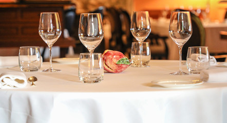 The table is set for you and your friends