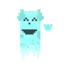 pixel dog with emotion  for games and web sites