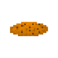 pixel cookies with chocolate for games and web sites