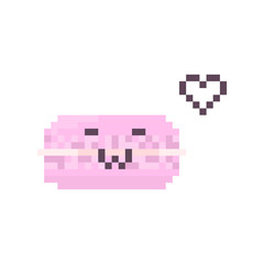 pixel macaroon with emotion for games and web sites