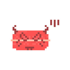 Obraz premium pixel macaroon with emotion for games and web sites