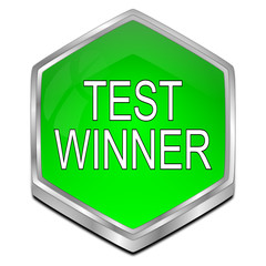 Test Winner button - 3D illustration