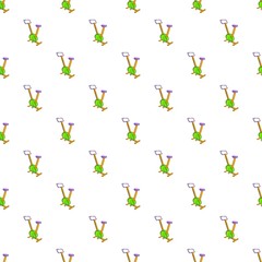 Fitness bike pattern, cartoon style