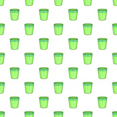 Empty trash can pattern, cartoon style