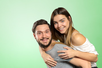 Beautiful smiling couple posing