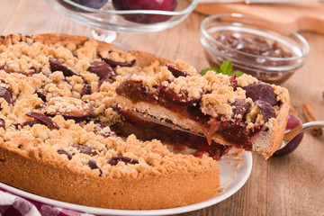 Plum tart. 