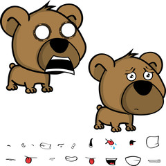 cute little big head baby teddy bear expressions set in vector format very easy to edit 