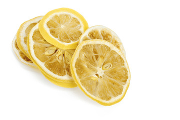 dried citrus fruit isolated on white