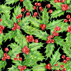 Holly berry watercolor