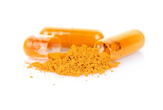 Turmeric Capsules Isolated