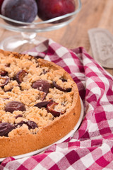 Plum tart. 