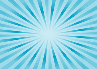 Abstract light Blue rays background. Vector - obrazy, fototapety, plakaty