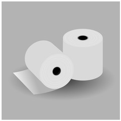 white roll paper vector design