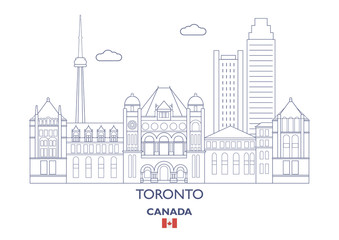 Plakat Toronto City Skyline, Canada