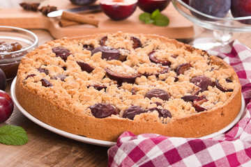 Plum tart. 