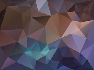 Fototapeta premium vector abstract irregular polygon background with a triangle pattern in brown, purple and dark blue color