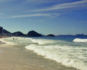 Copacabana beach in Rio de Janeiro, Brazil