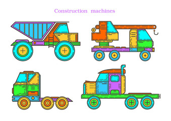Freight cars, vector