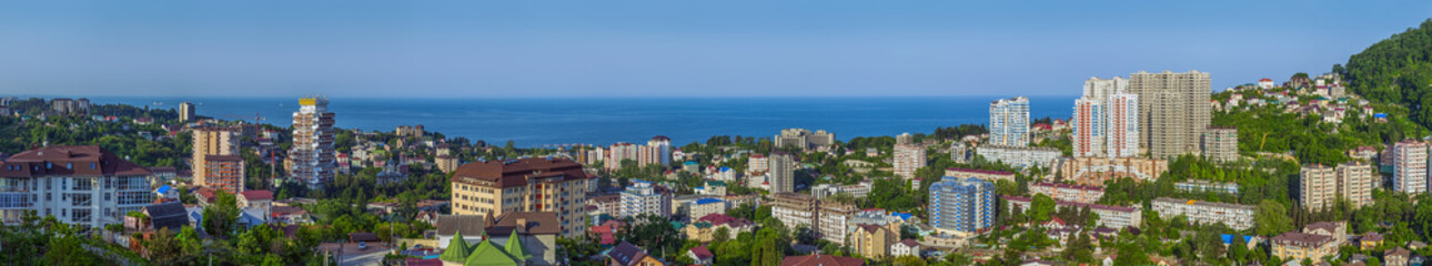 Fototapeta na wymiar Panorama of Mamaika (Sochi region)