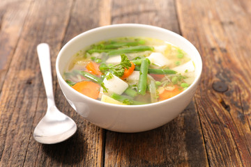 vegetable soup and broth