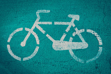 Bicycle road sign