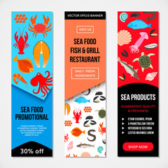 Seafood and fish icons