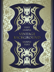 Invitation with vintage decoration on seamless background. Luxury design
