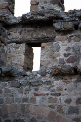 Lookout windows in the castle of Afyonkarahisar Trukey