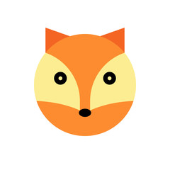 Fox. Cartoon Animal Head