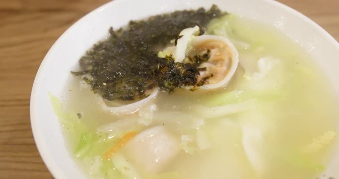 Korea rice cake soup