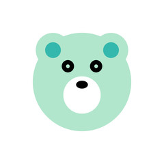 Polar bear. Cartoon Animal Head
