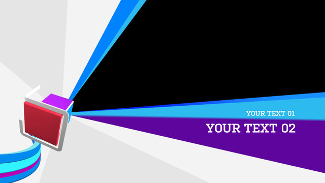 Spinning Cube & Rays Overlay