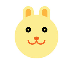 Rabbit. Cartoon Animal Head