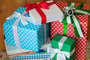 Gift boxes with selective focus