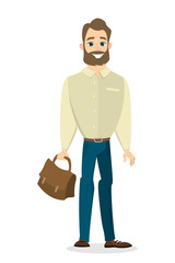 Businessman with briefcase.