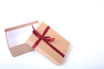 Open gift box, isolated on the white background