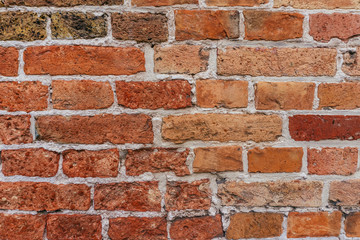Obraz premium Brick wall. old red brick wall texture background