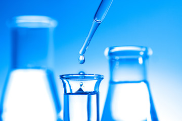 drop liquid  into a test tube