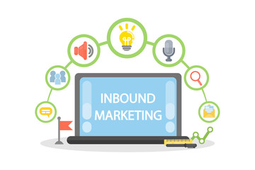 Inbound marketing illustration.