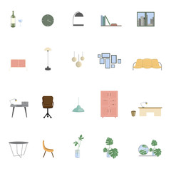 Furniture items set.