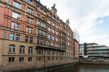 brick house near Trostbrucke bridge in Hamburg