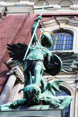 St Michael figure of Hamburg St Michael's church