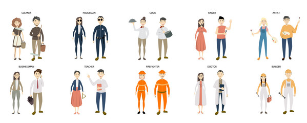 People professions set.